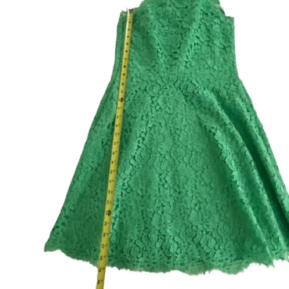 Shoshanna Lace Dress ‘Maia’ Sz: 4 | One Shoulder | Green Summer Cocktail Party - Picture 15 of 16